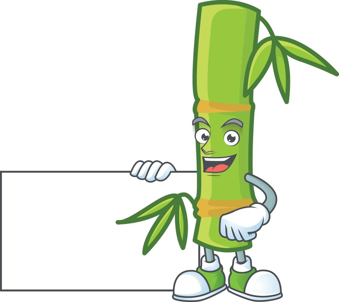 Bamboo stick cartoon character style vector