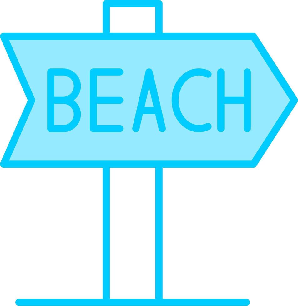 Beach Direction Vector Icon