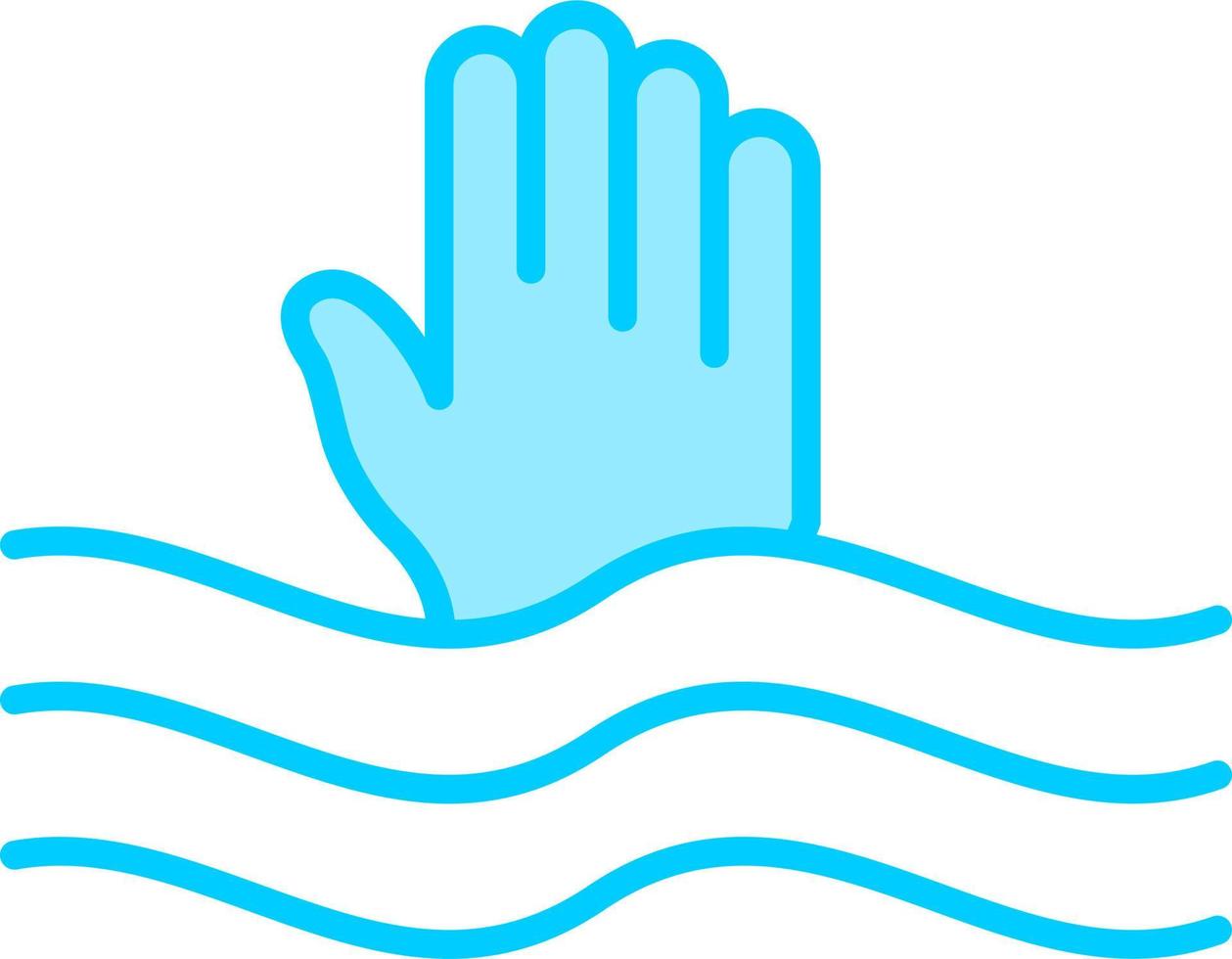 Sinking Man Vector Icon