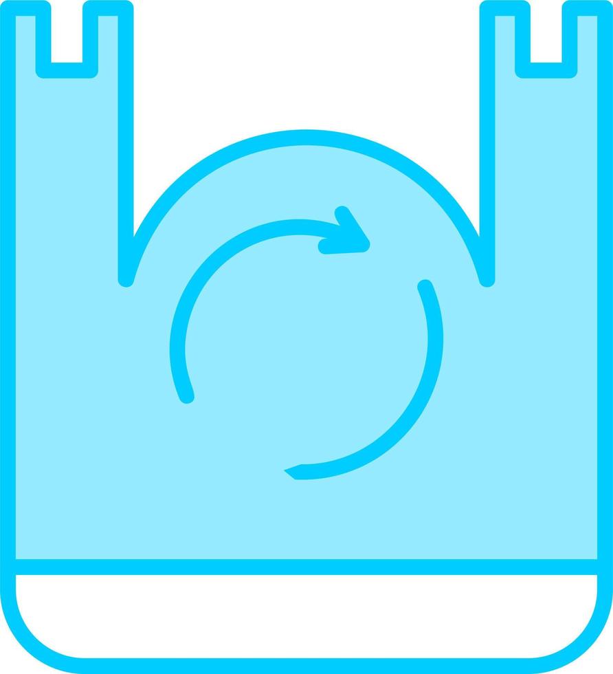 Recycled Plastic Bag Vector Icon