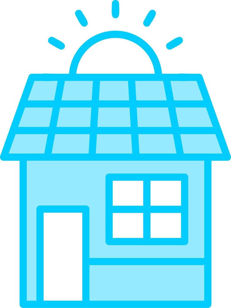Solar House Vector Icon