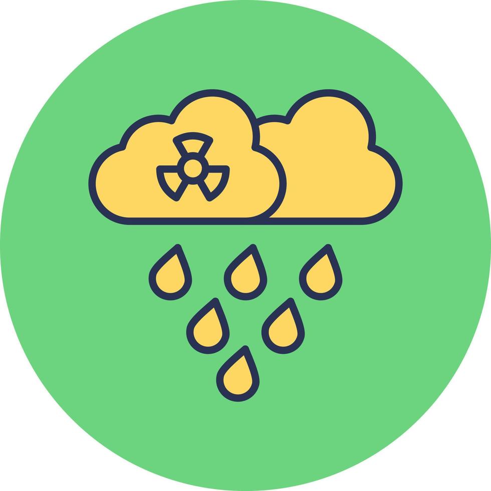 icono de vector de lluvia ácida