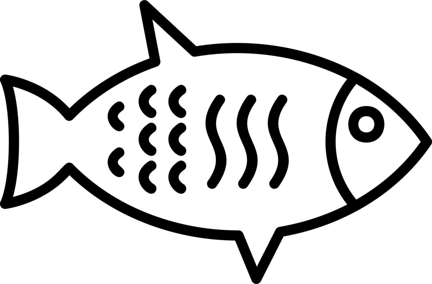 icono de vector de pescado