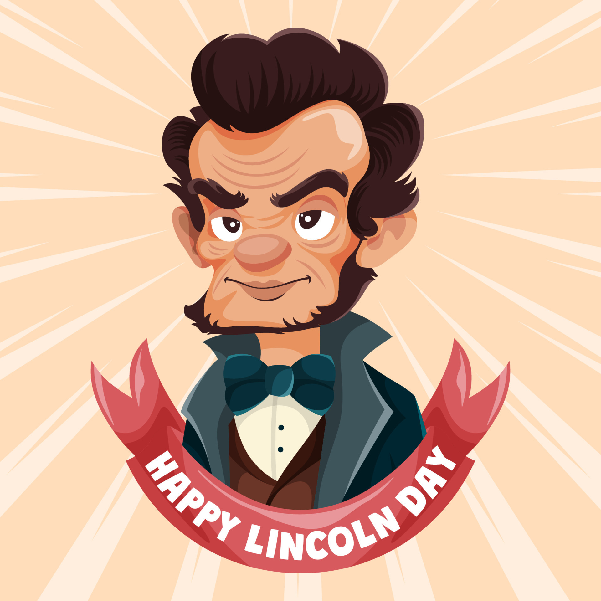 Abraham Lincoln Cartoon Portrait Concept 20316282 Vector Art at Vecteezy