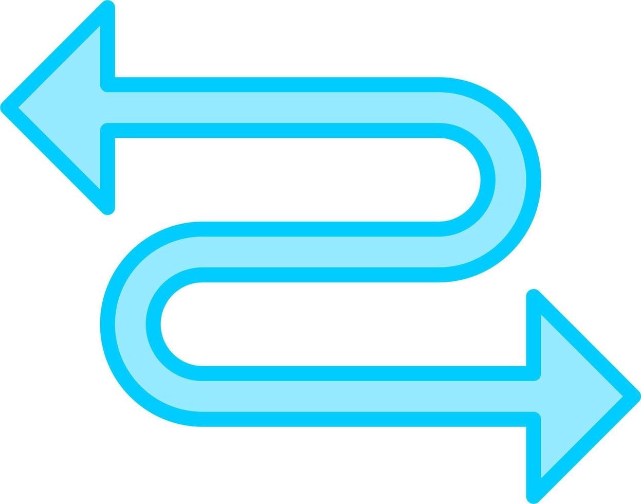 Zigzag Arrow Vector Icon