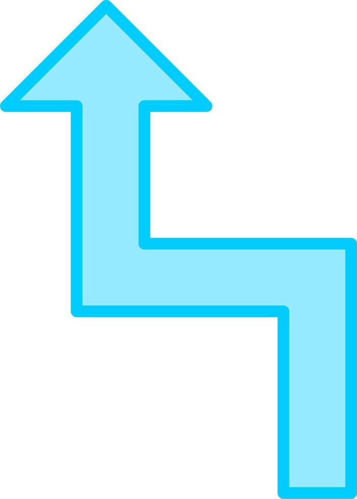 Zigzag Arrow Vector Icon