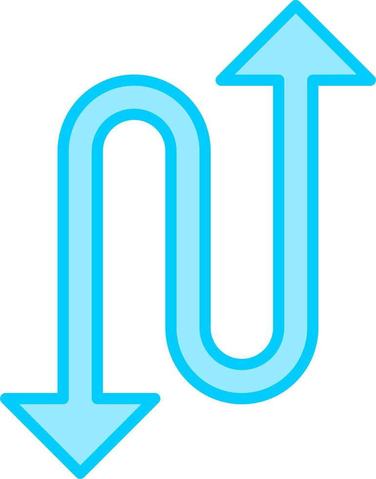 Zigzag Arrow Vector Icon