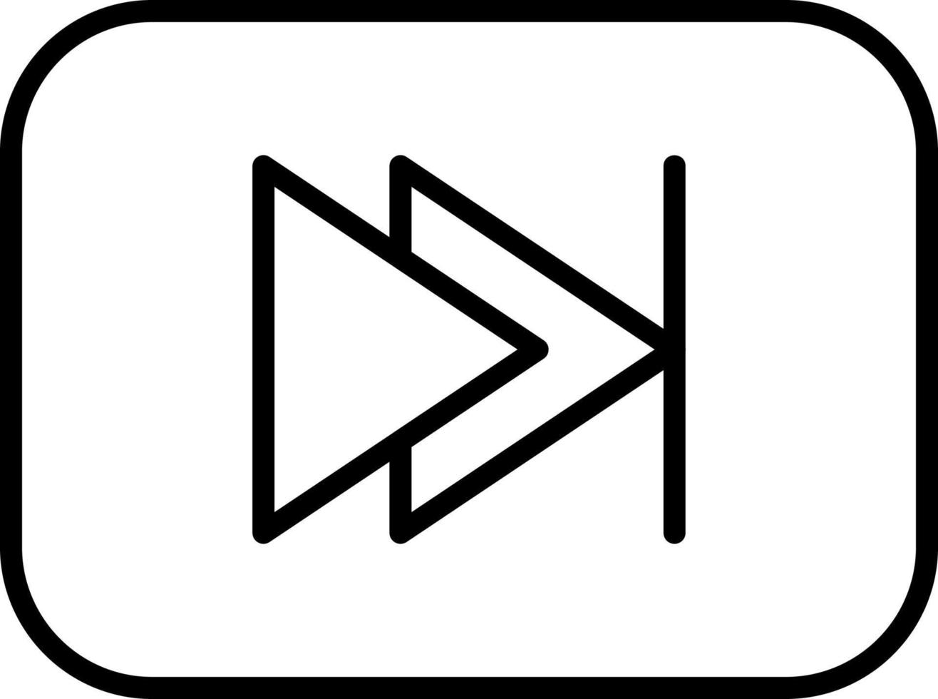 Fast Forward Vector Icon