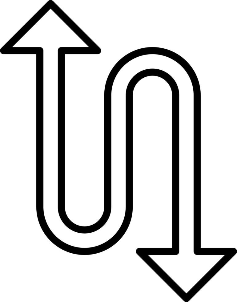 Zigzag Arrow Vector Icon