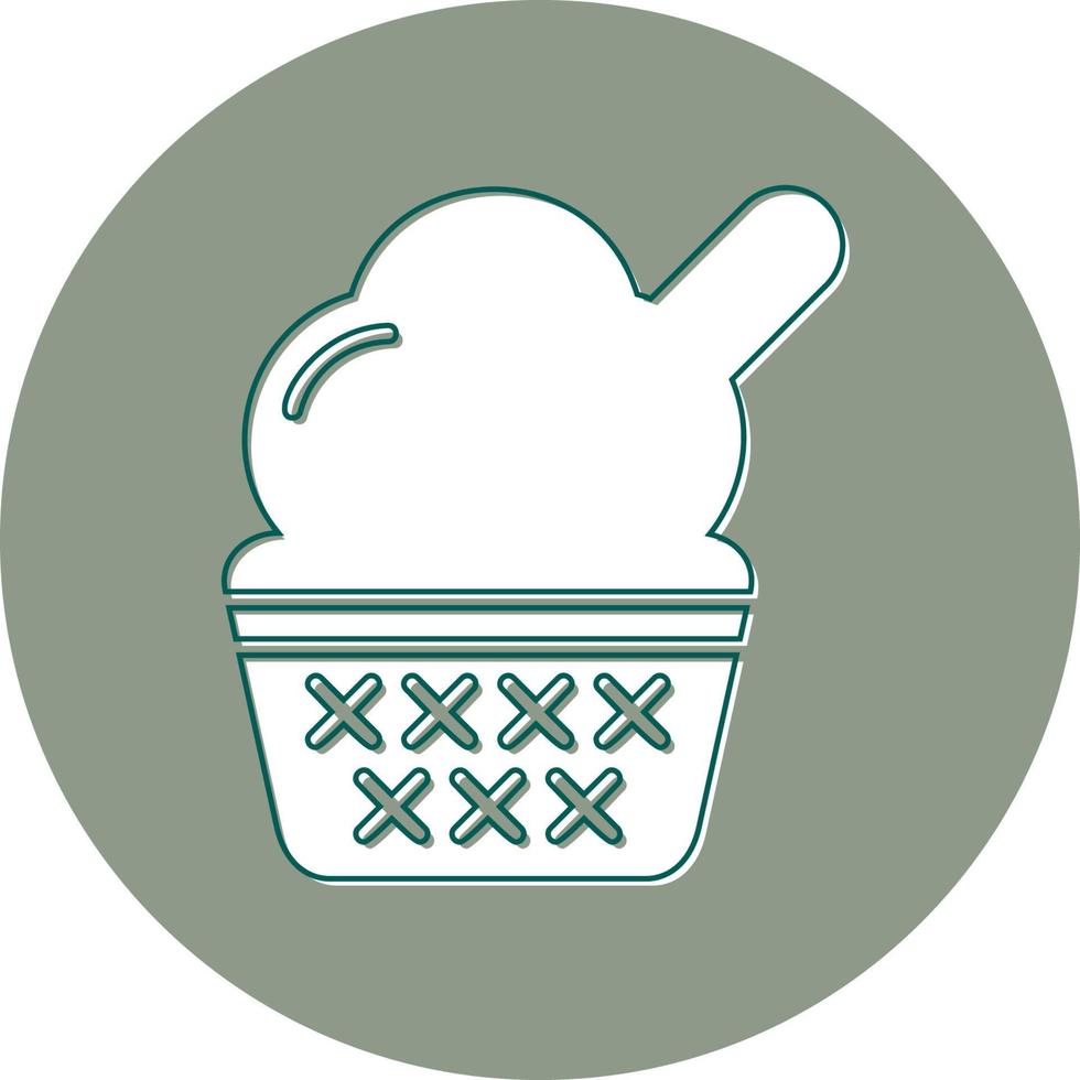 Cup Ice Cream Vector Icon