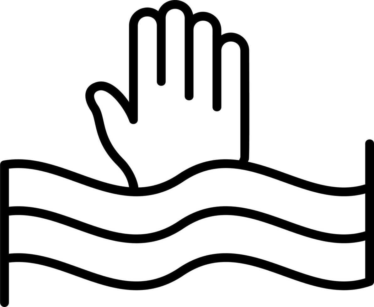 Sinking Man Vector Icon