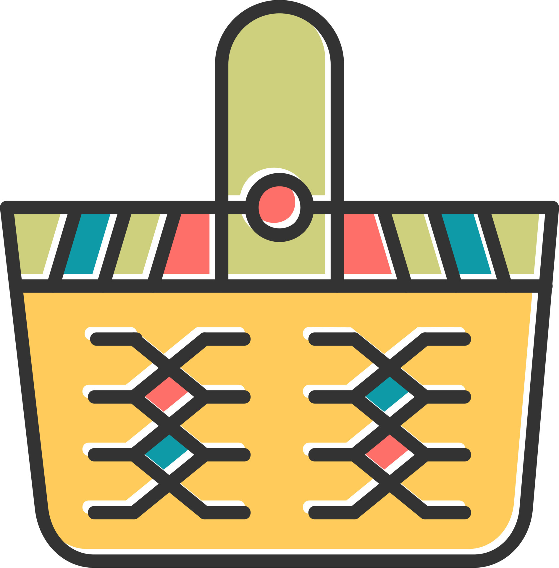 Picnic Basket Vector Icon 20316682 Vector Art at Vecteezy