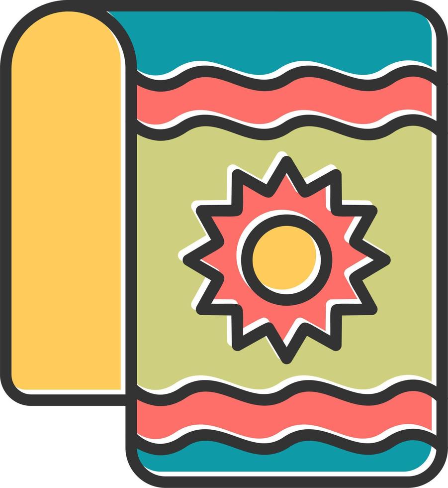 Beach Towel Vector Icon