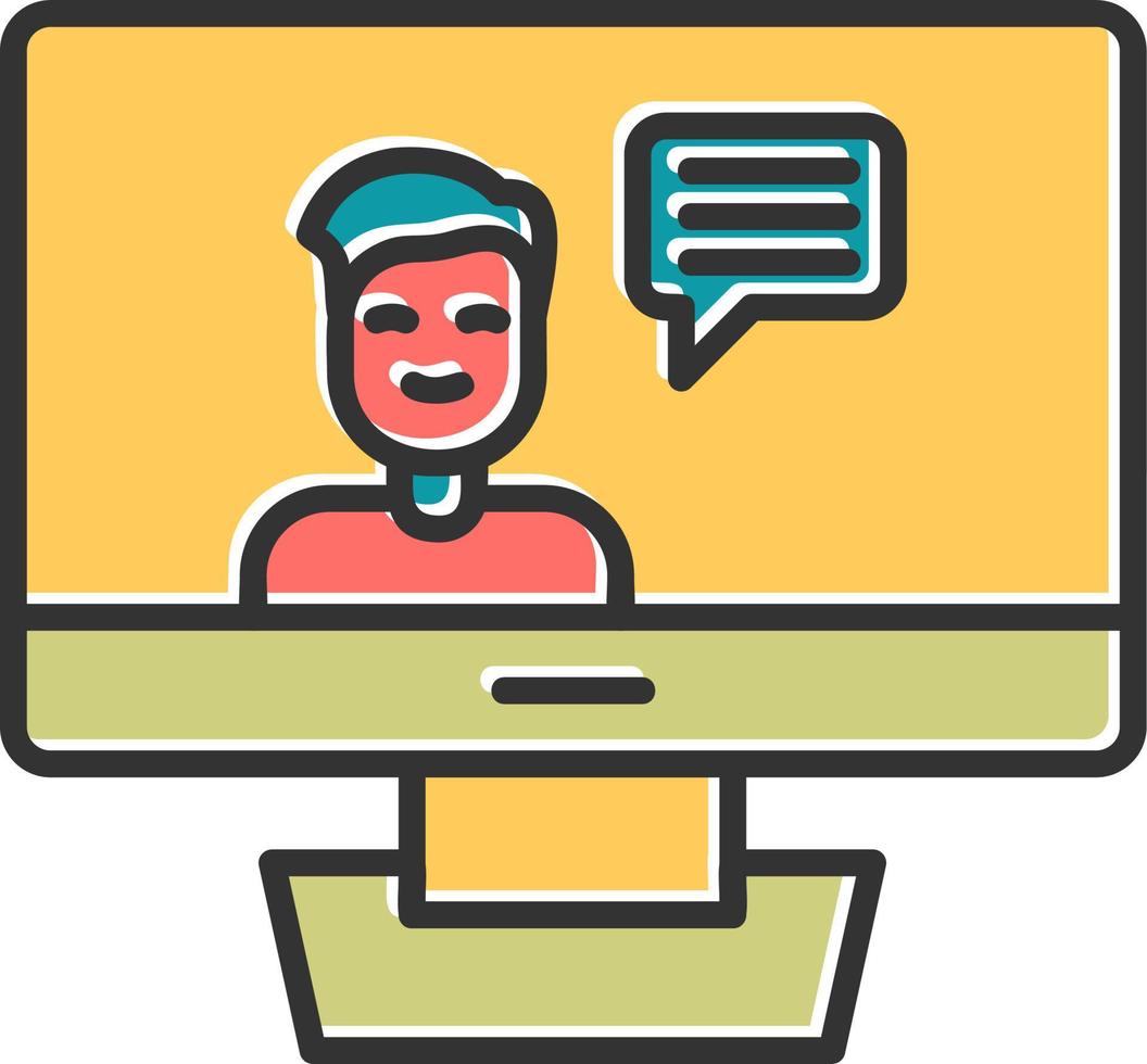 Video Chat Vector Icon