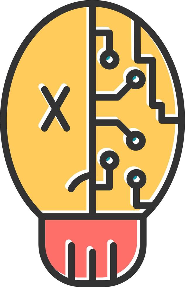 Cyber Skull Vector Icon