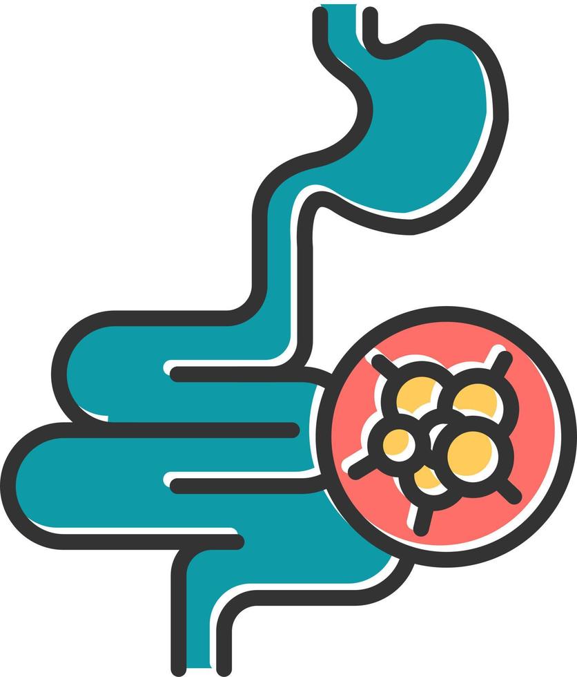 Intestines Cancer Vector Icon