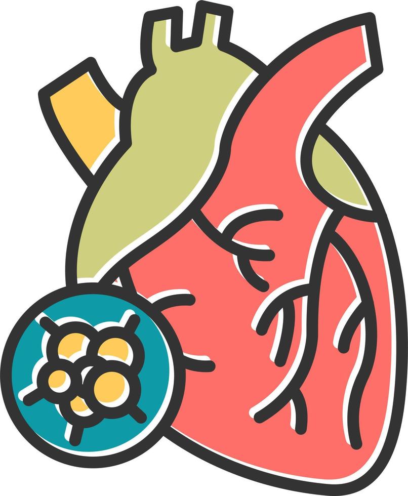 Heart Cancer Vector Icon