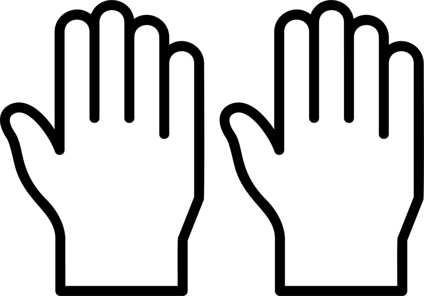 manos vector icono
