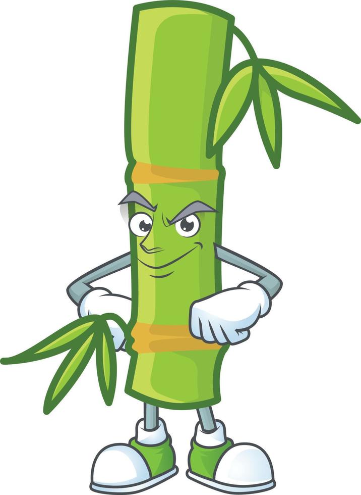Bamboo stick cartoon character style vector