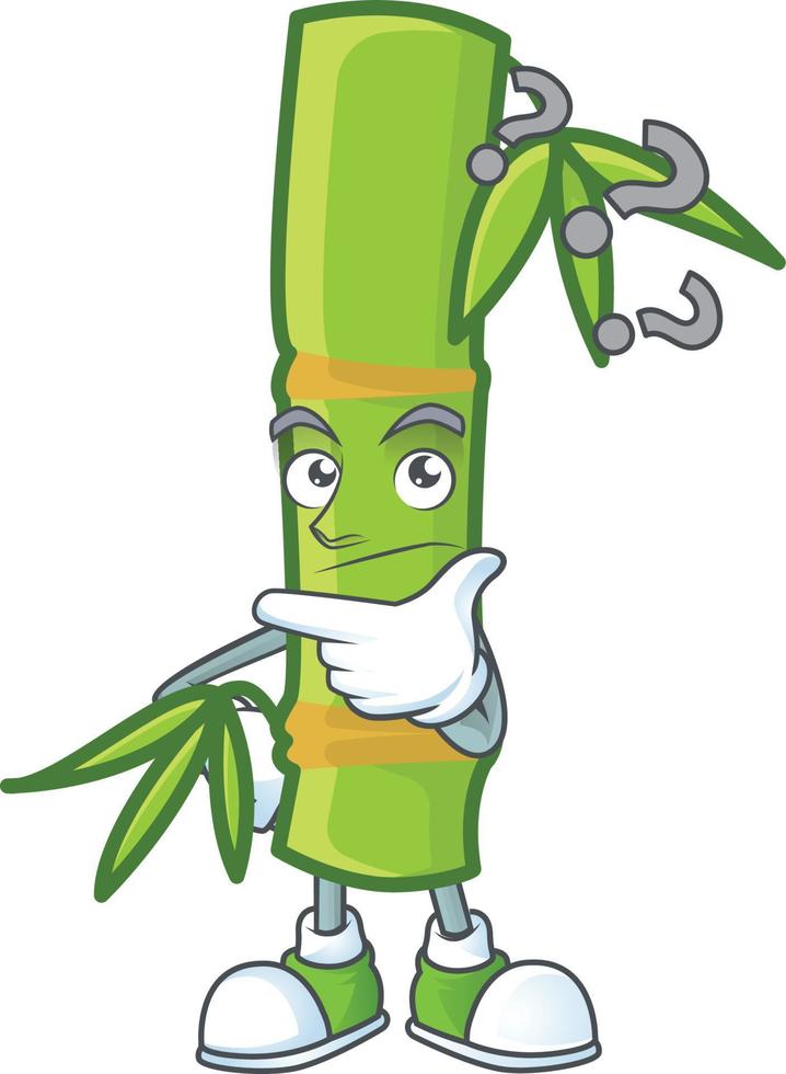 Bamboo stick cartoon character style vector