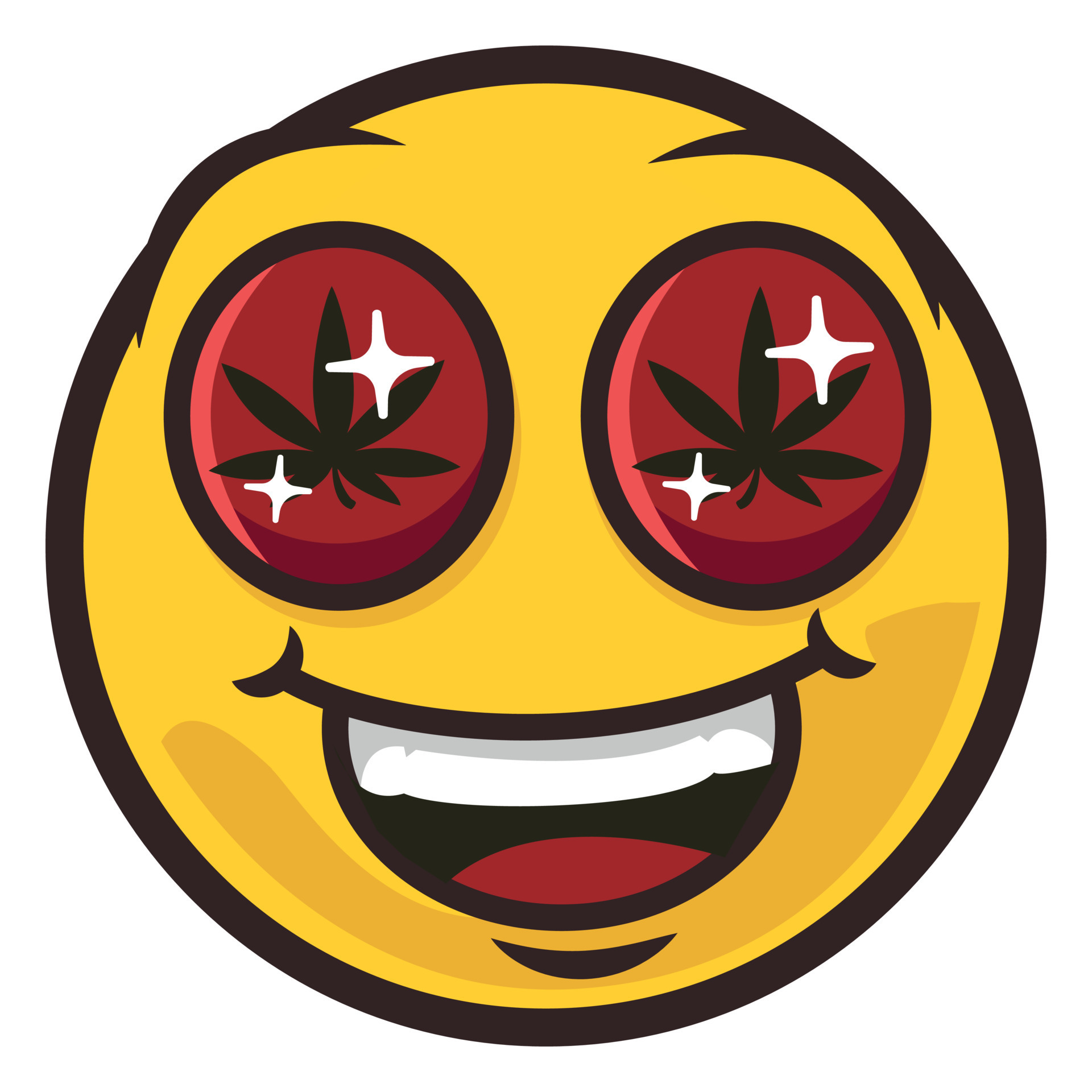 Weed Emoji Color Stroke 20317137 Vector Art at Vecteezy