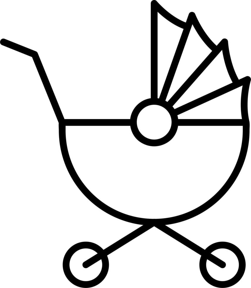 Baby Stroller Vector Icon