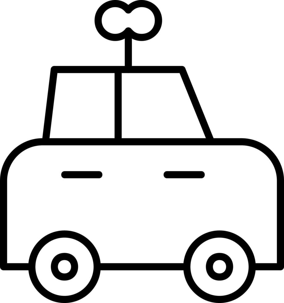 Car Toy with Key Vector Icon