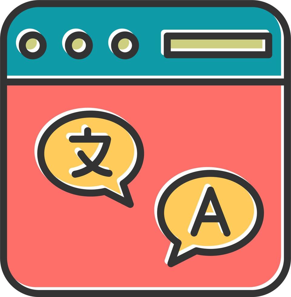 Online Translate Vector Icon
