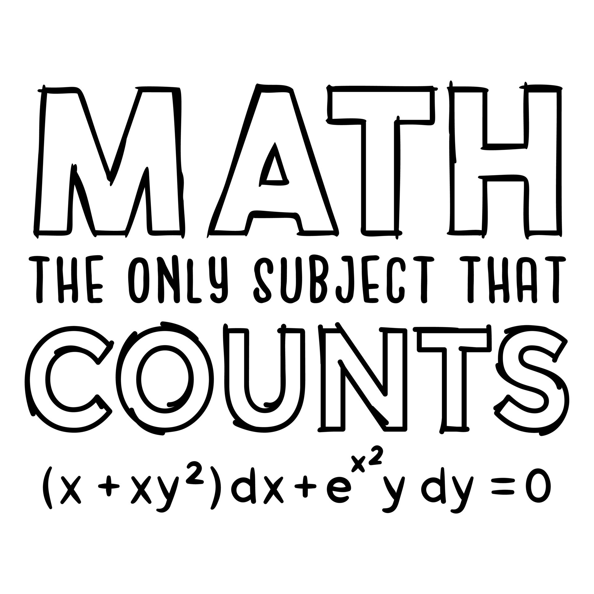 Math Counts Equation Lettering 20317370 Vector Art at Vecteezy