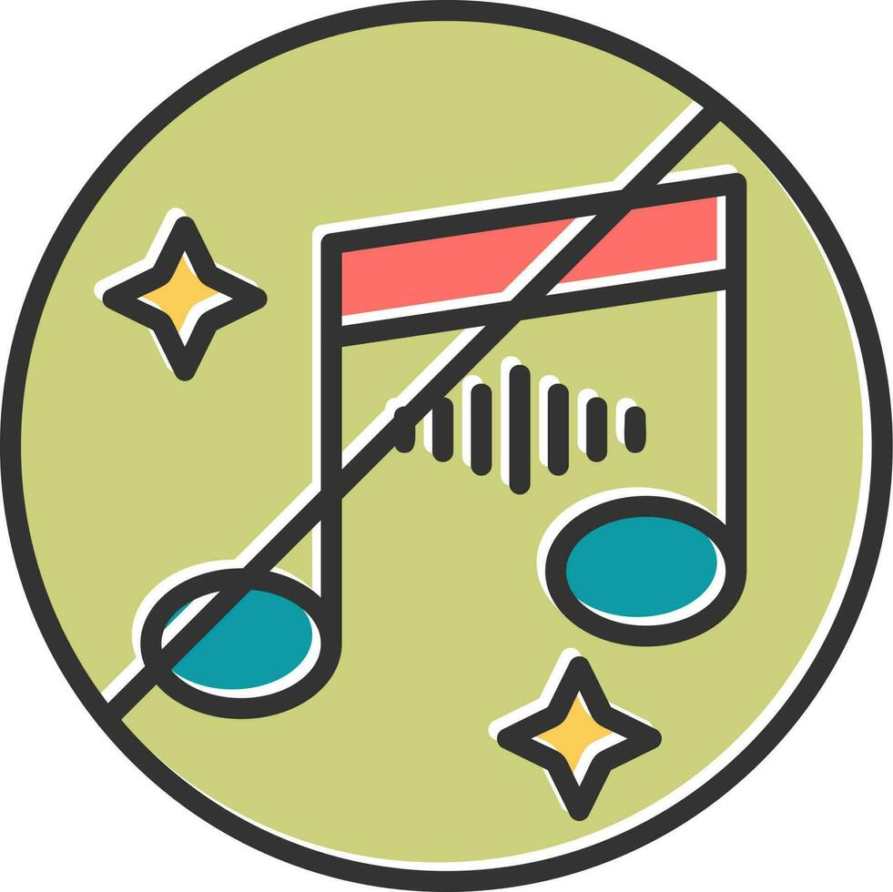 No Music Vector Icon