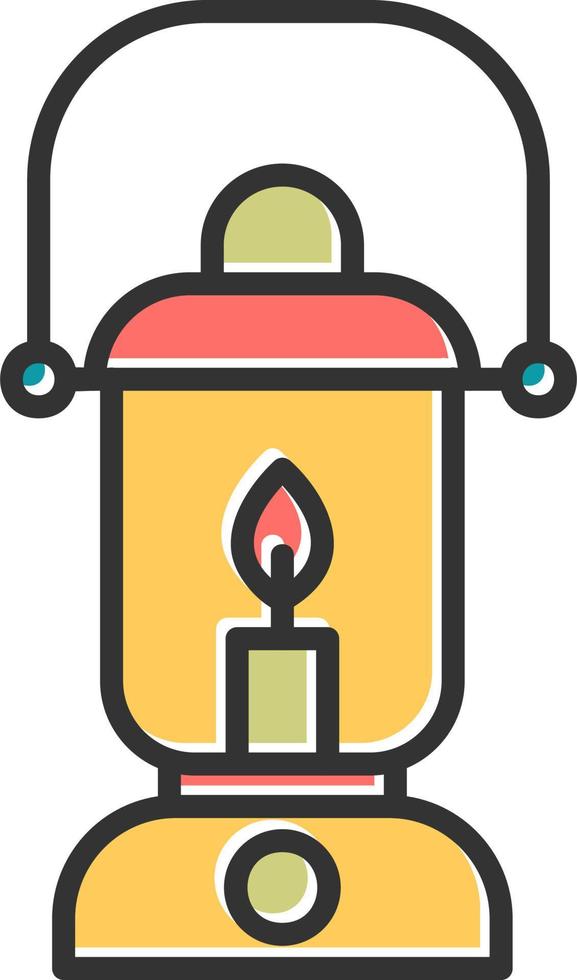 icono de vector de lámpara de aceite