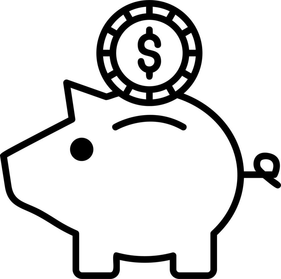Piggy Bank Vector Icon