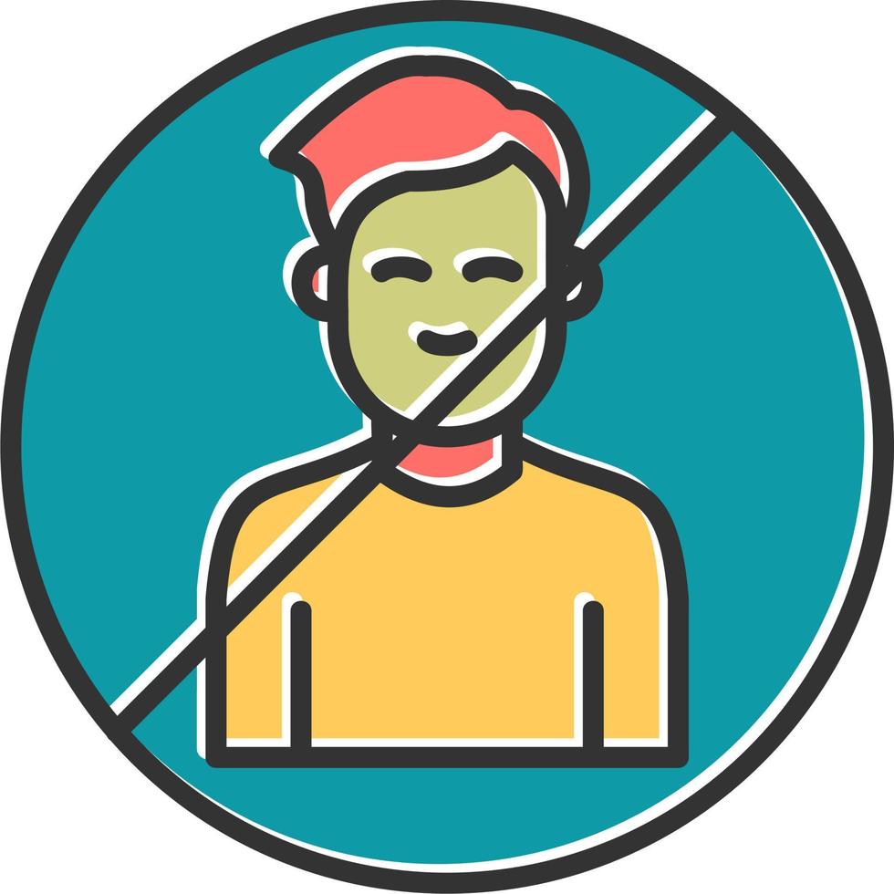 Man Blacklist Vector Icon