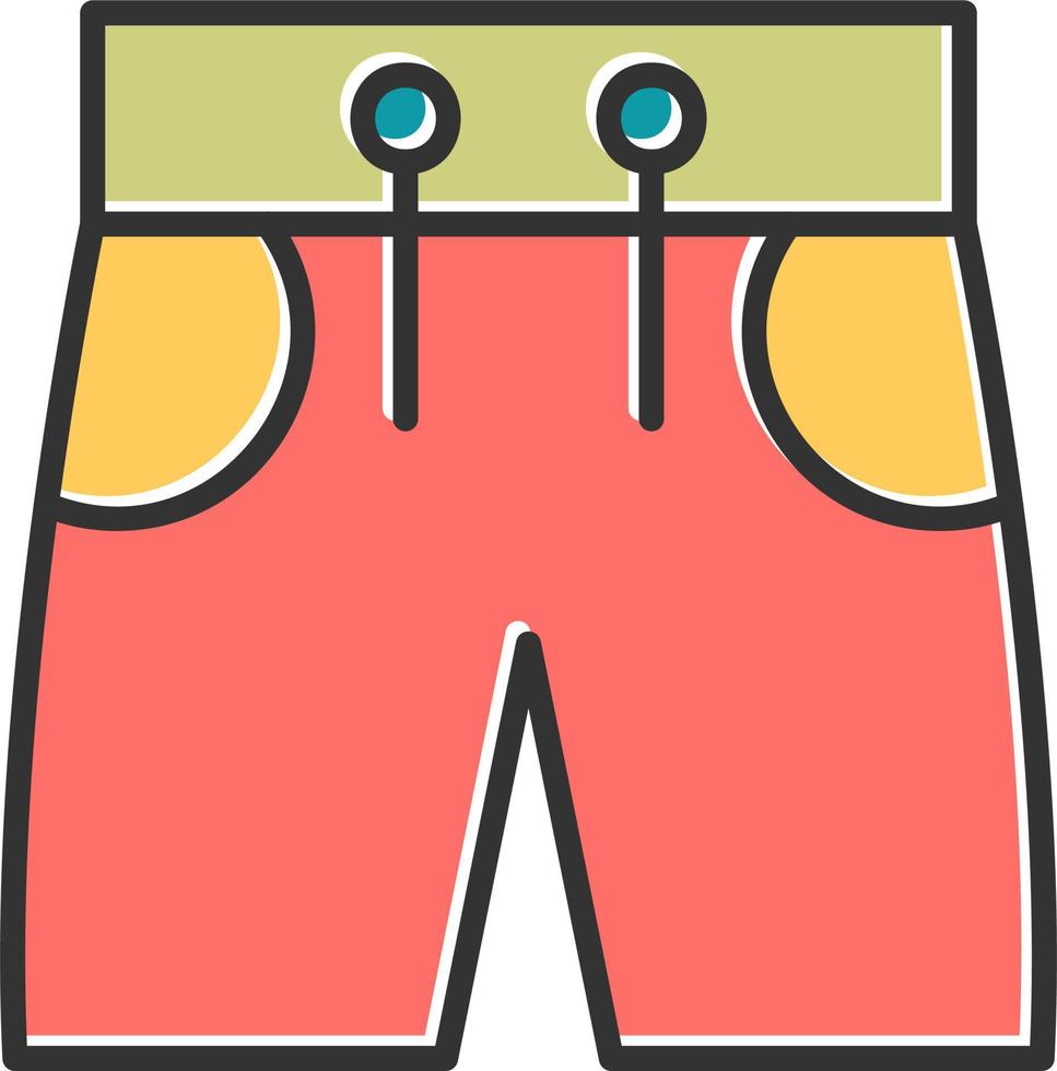 traje de baño pantalones cortos vector icono