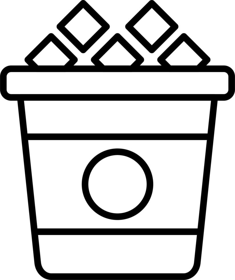 Ice Bucket Vector Icon