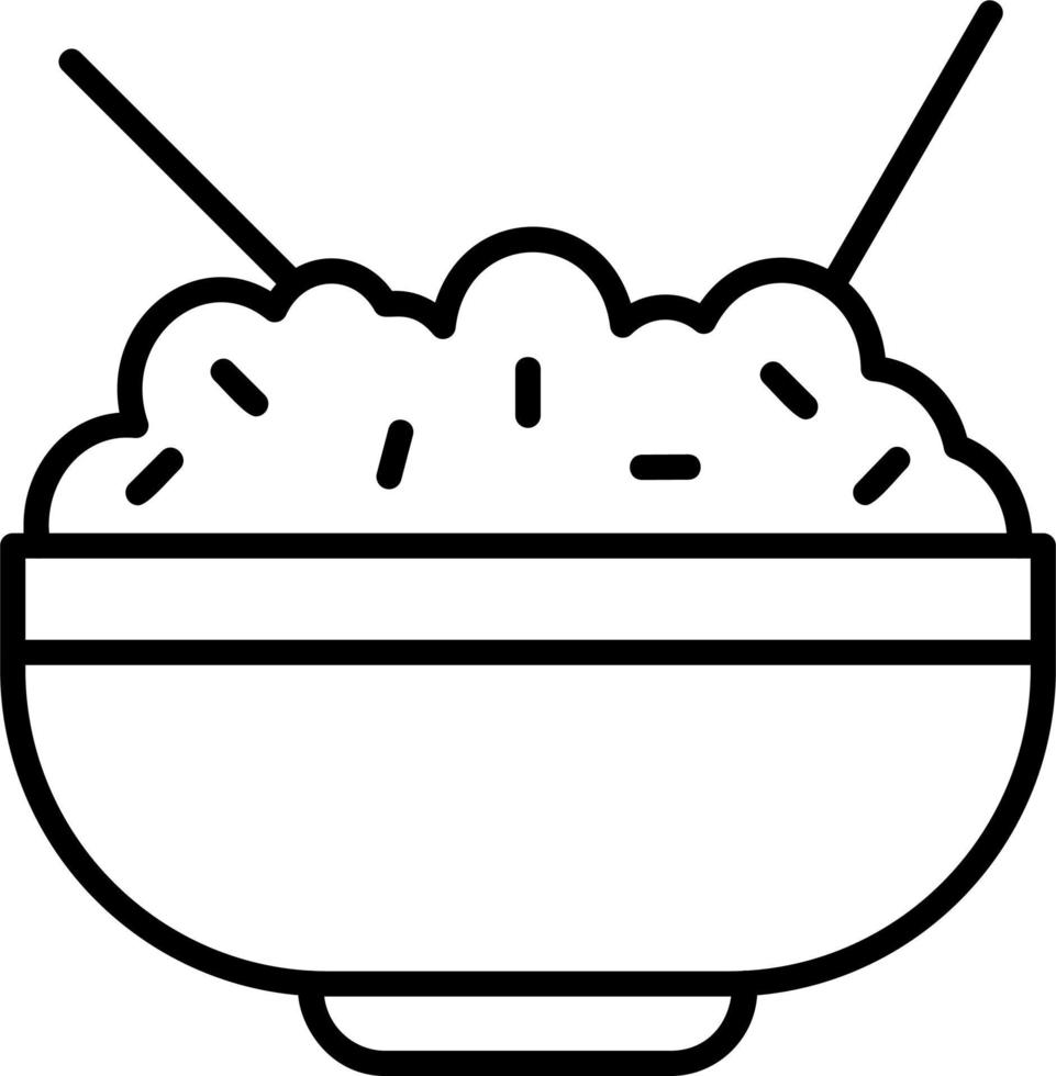 Rice Bowl Vector Icon