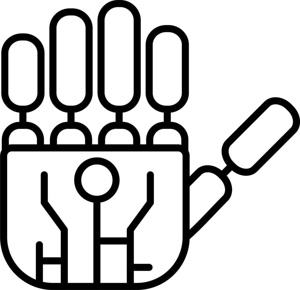 Robotic Hand Vector Icon
