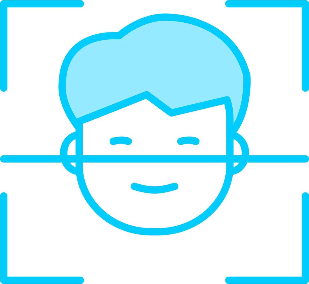 Facial Recognition Vector Icon