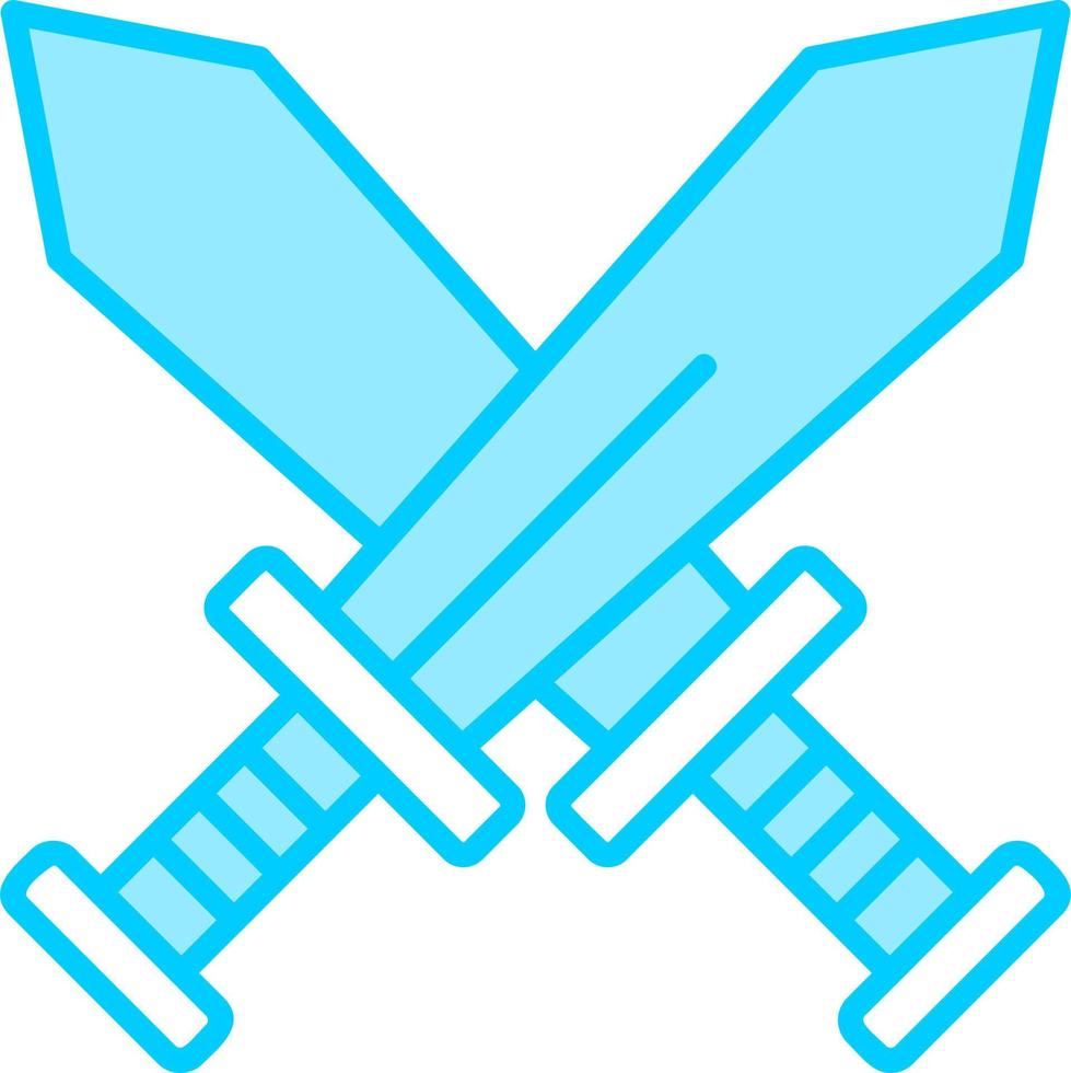 Cross Batle Sword Vector Icon
