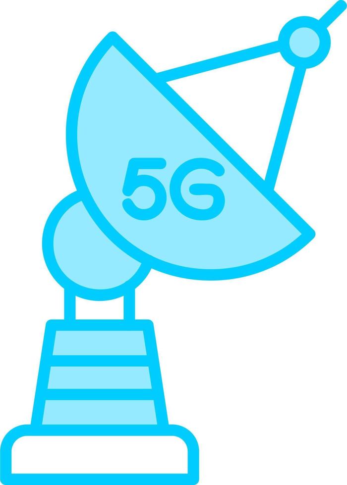 5g satélite plato vector icono