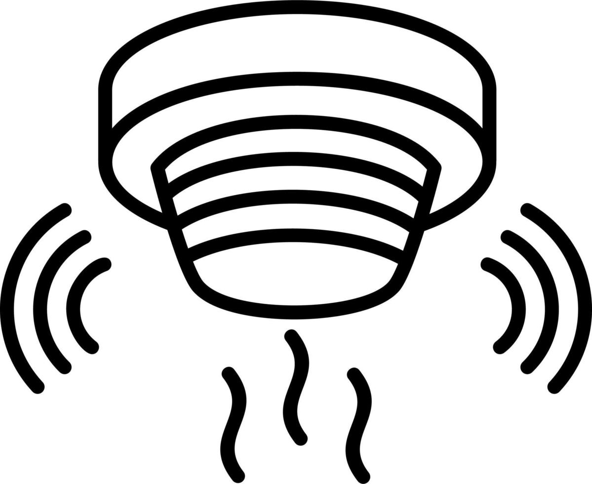 icono de vector de detector de humo