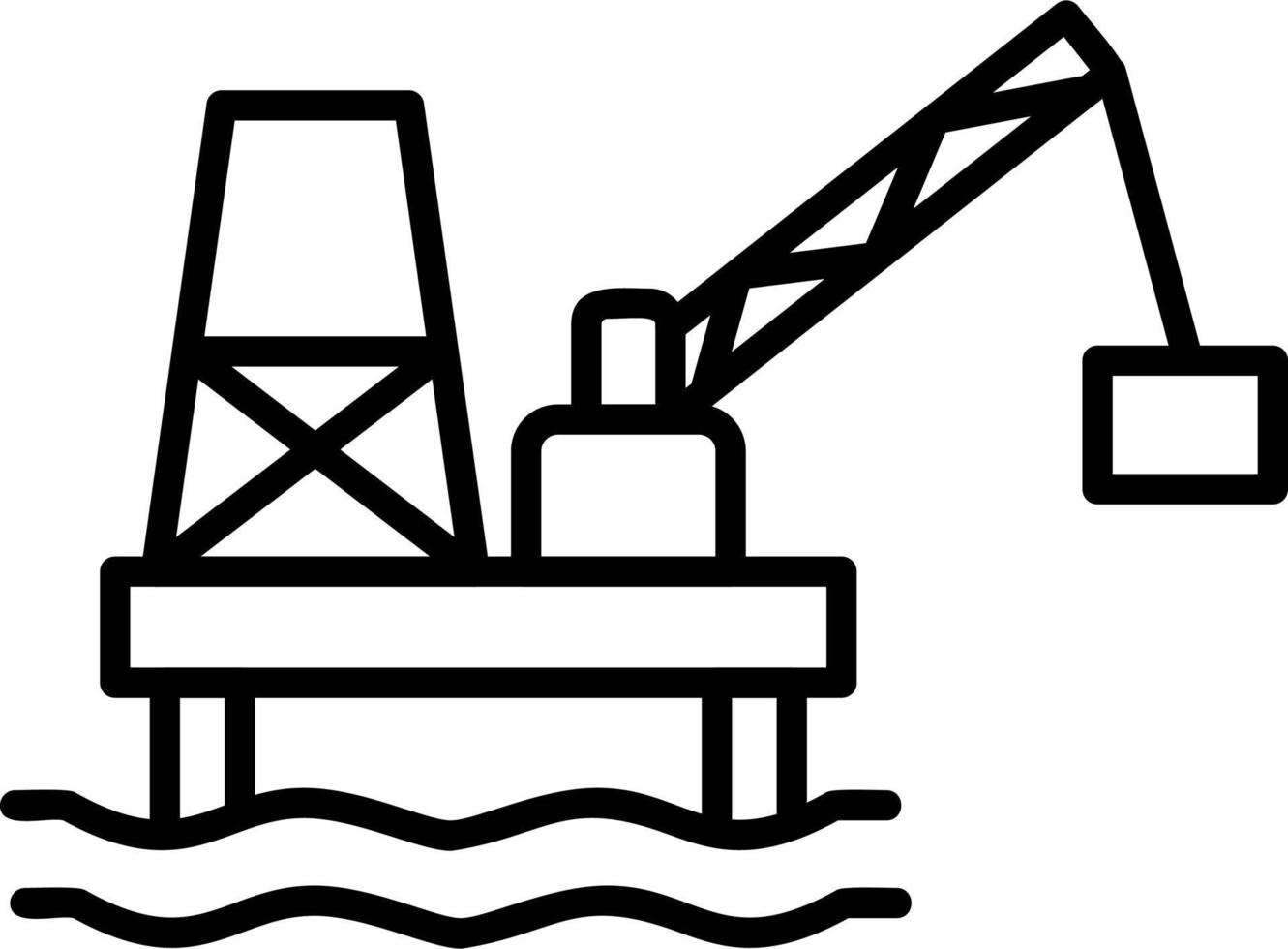 petróleo minería vector icono