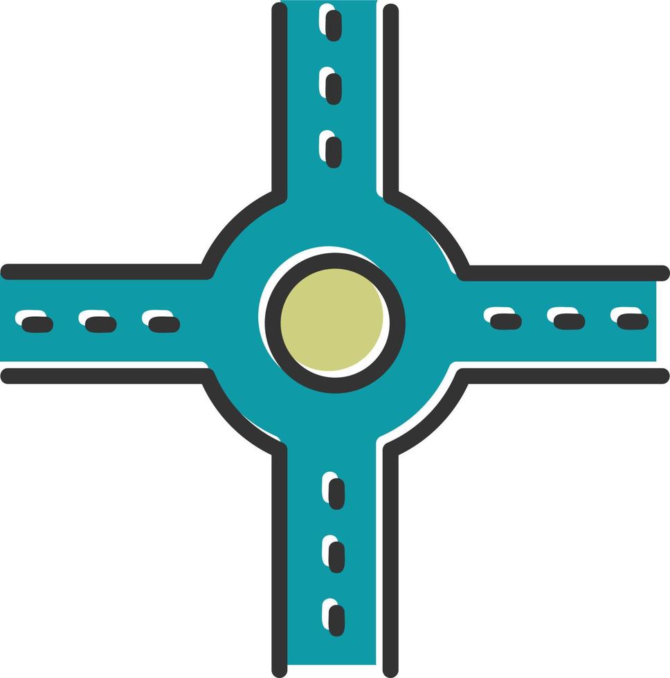 Crossroad Vector Icon