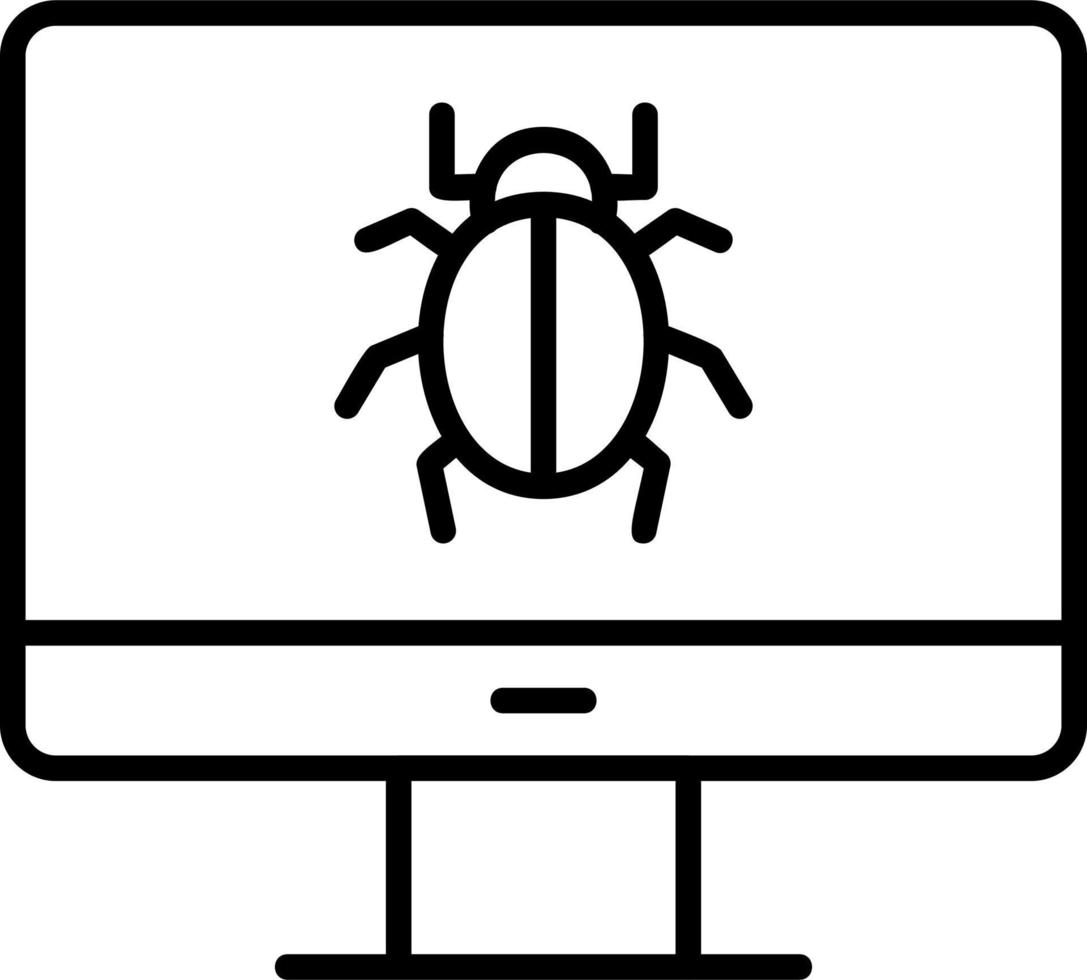 icono de vector de virus informático