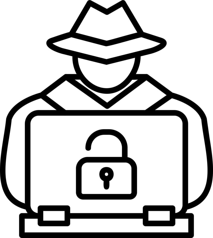 Hacker Cyber Attack Vector Icon
