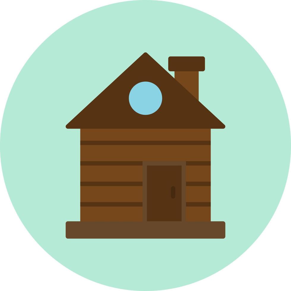 Wood Cabin Vector Icon