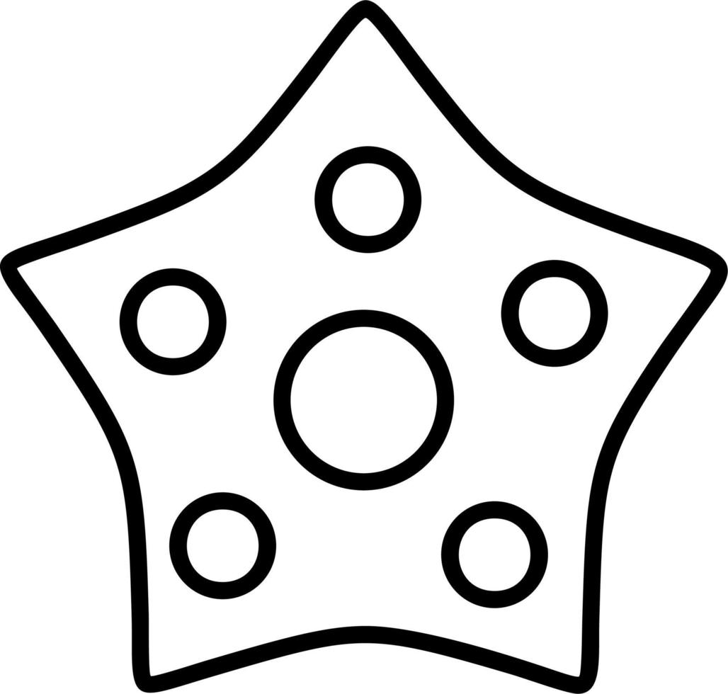 icono de vector de estrella de mar