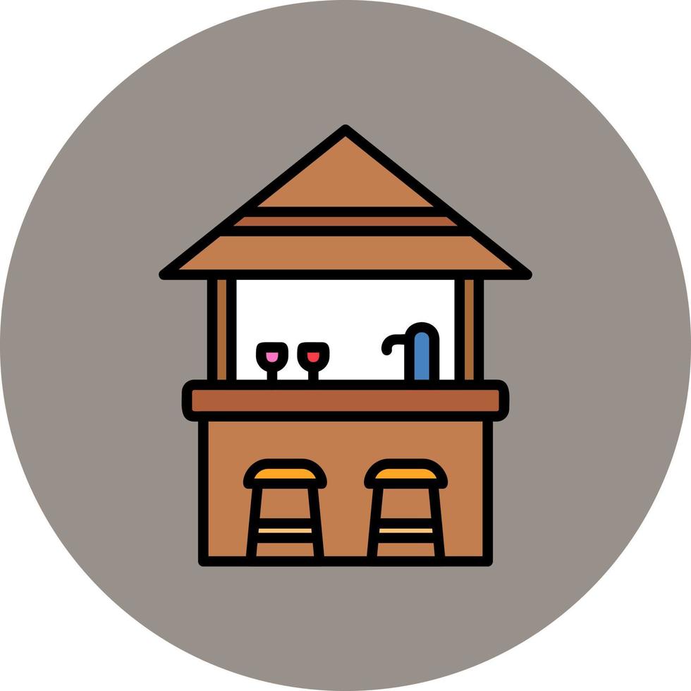 Beach Bar Vector Icon