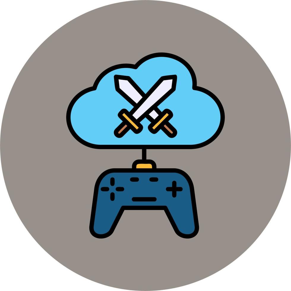 Cloud Gamming Vector Icon