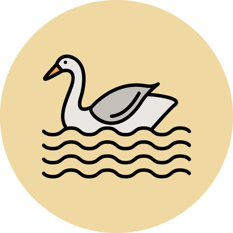 icono de vector de cisne